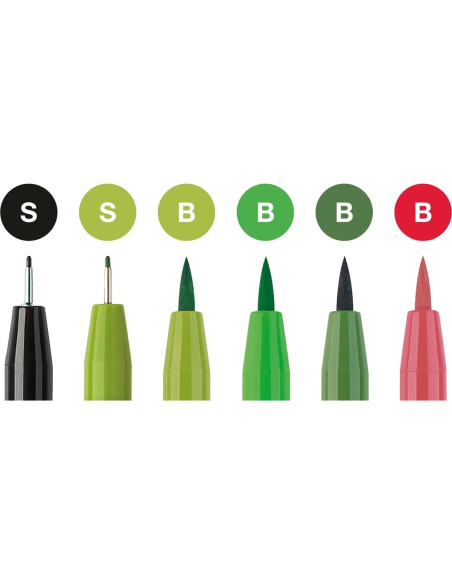 Juego de Caligrafía Faber-Castell Pitt Artist - 6 Marcadores