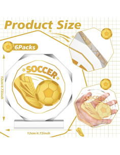 6 Medallas de Trofeo Deportivo Anglechic 12x12cm Acrílico 2