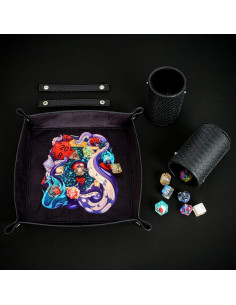 Bandeja de Dados DND 3 en 1 KSNDie Plegable Cuero PU Negro 2