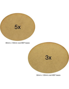 Bases Ovaladas Grandes Warlord Games 92x120mm y 80x100mm 2