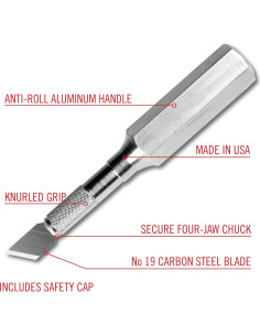 Cuchillo de Precisión K6 Excel Blades - Mango Metálico Hexagonal 2