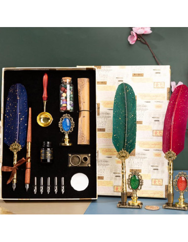 Juego de Plumas de Caligrafía Joyeee con Tinta y Sello