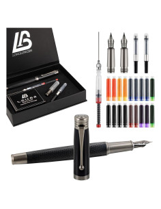 Juego de Pluma Fuente LongLongJin con 2 Plumillas y 18 Cartuchos