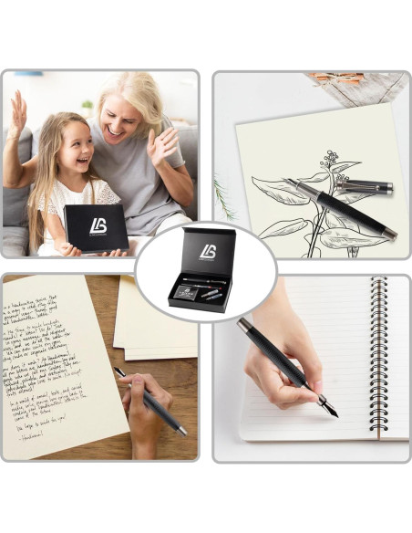 Juego de Pluma Fuente LongLongJin con 2 Plumillas y 18 Cartuchos Juego de Pluma Fuente LongLongJin con 2 Plumillas y 18 Cartuchos