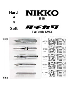 Set de Plumas Tachikawa Nikko G Punta 0.5mm 3 Piezas 2