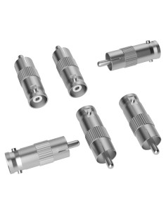 Adaptador BNC a RCA Elecan 6 Piezas Coaxial para CCTV