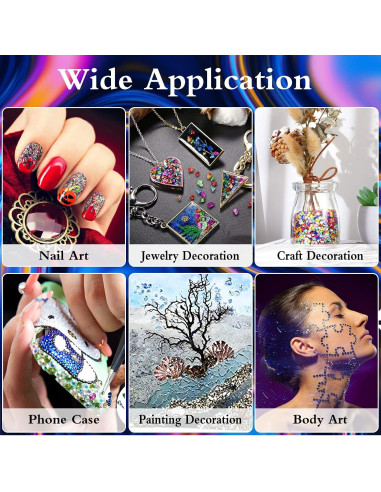 Caja de Vidrio Triturado Brillante DIYCICO 12 Colores 110g