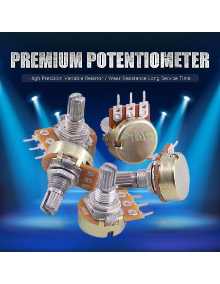 Kit 60PCS Potenciómetros Lineales Rotativos Swpeet B5K-B100K