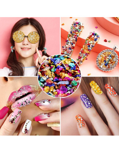 Caja de Vidrio Triturado Brillante DIYCICO 12 Colores 110g