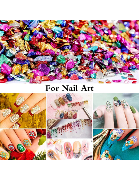 Caja de Vidrio Triturado Brillante DIYCICO 12 Colores 110g