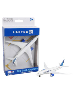 Avión de Juguete Daron United Airlines - Metal Fundido 14.6 cm