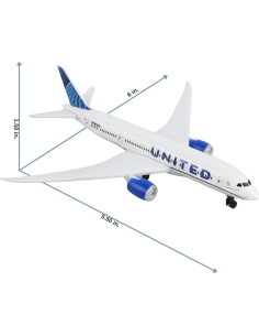 Avión de Juguete Daron United Airlines - Metal Fundido 14.6 cm 2