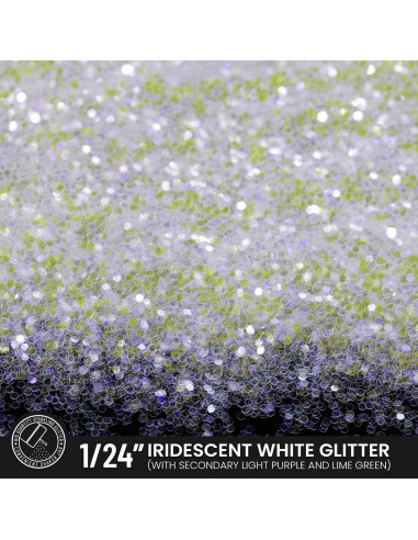 Glitter Blanco Iridiscente LEOBRO 150g para Manualidades DIY