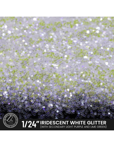 Glitter Blanco Iridiscente LEOBRO 150g para Manualidades DIY