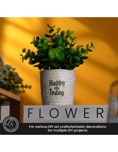 Glitter Blanco Iridiscente LEOBRO 150g para Manualidades DIY