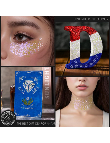 Glitter Blanco Iridiscente LEOBRO 150g para Manualidades DIY