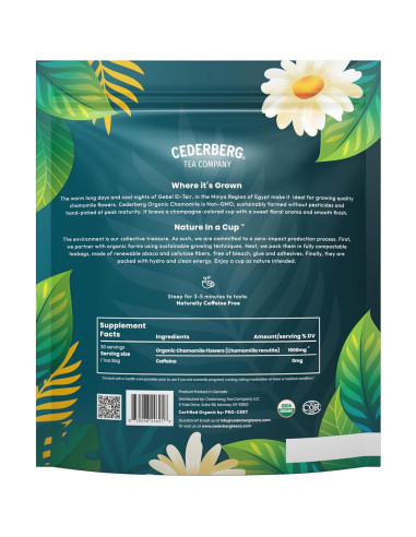 Té de Manzanilla Orgánico Cederberg - 30 Bolsitas Ecológicas