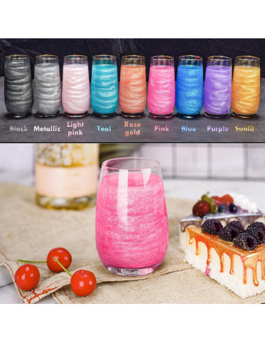 Polvo Brillante Comestible Attom Tech 5g Rosa Vegano