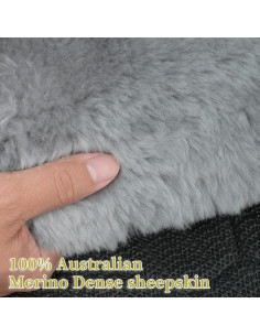 Cubierta de Asiento de Piel de Oveja Aegis Universal Acero 2