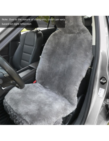 Cubierta de Asiento de Piel de Oveja Aegis Universal Acero