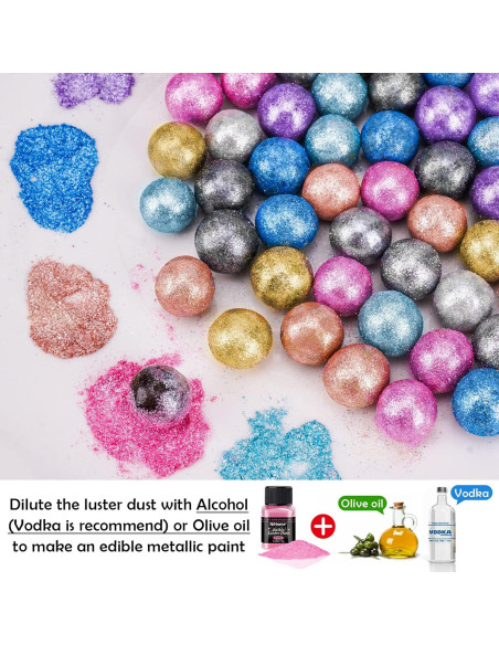 Polvo Brillante Comestible Attom Tech 5g Rosa Vegano