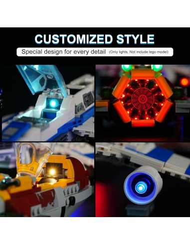 Kit de Iluminación LED para Lego Star Wars E-Wing 75364