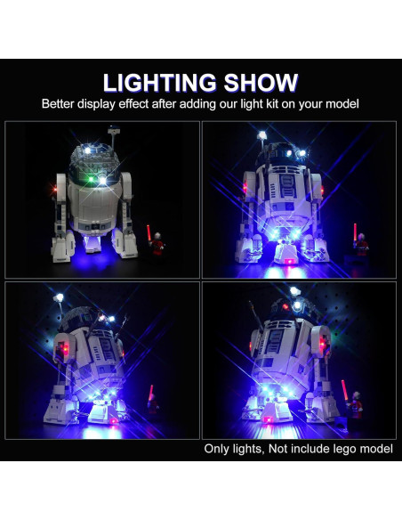 Kit de Iluminación LED DALDED para Lego Star Wars R2-D2 75379