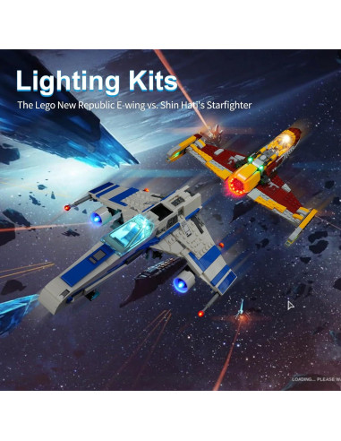 Kit de Iluminación LED para Lego Star Wars E-Wing 75364