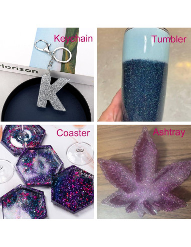 Glitter Fino Iridiscente 260g ANGXILIN para Manualidades