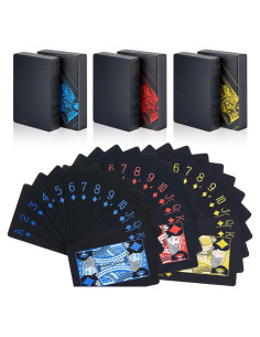3 Barajas de Cartas de Poker Zayvor Premium Impermeables