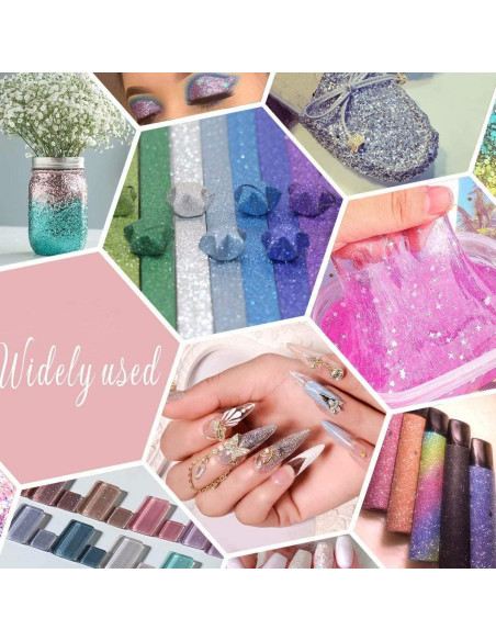 Glitter Fino Iridiscente 260g ANGXILIN para Manualidades