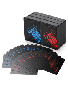 6 Barajas de Cartas de Poker Impermeables Pumtus - PVC Estándar