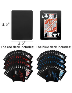 6 Barajas de Cartas de Poker Impermeables Pumtus - PVC Estándar 2