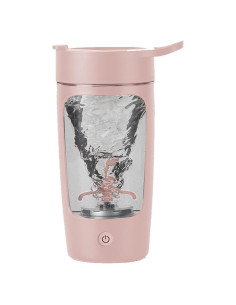 Botella Mezcladora Eléctrica DaaSiGwaa 650ml Rosa Tritan