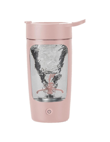 Botella Mezcladora Eléctrica DaaSiGwaa 650ml Rosa Tritan