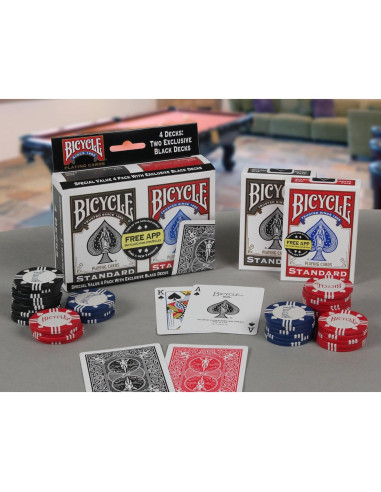 4 Barajas de Cartas Bicycle Rider Back Estándar Póker