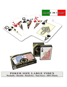 Barajas de Jugar de Plástico Da Vinci Set de 2 Jumbo 2