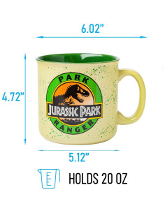 Taza de cerámica Jurassic Park Silver Buffalo 590 ml 2