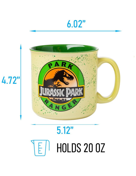 Taza de cerámica Jurassic Park Silver Buffalo 590 ml