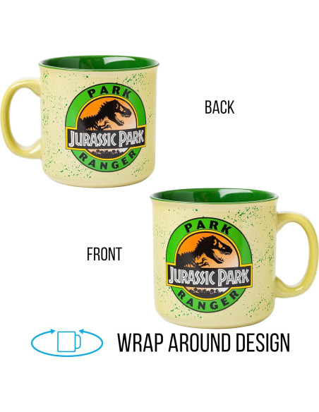 Taza de cerámica Jurassic Park Silver Buffalo 590 ml