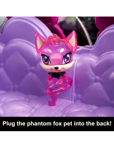 Coche de Juguete Ghoul Mobile Monster High con Mascota y Nevera