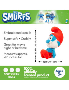 Almohada de Abrazo Papá Pitufo Franco 52.1x30.5 cm Suave 2