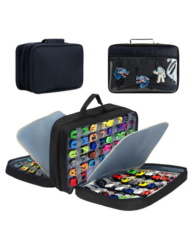 Estuche de Almacenamiento Hot Wheels 96 Coches Negro