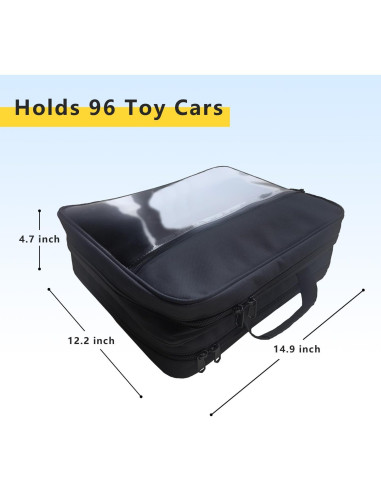 Estuche de Almacenamiento Hot Wheels 96 Coches Negro