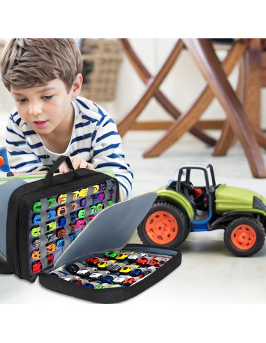 Estuche de Almacenamiento Hot Wheels 96 Coches Negro