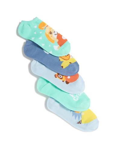 Paquete de 5 calcetines invisibles Nintendo Animal Crossing 9-11