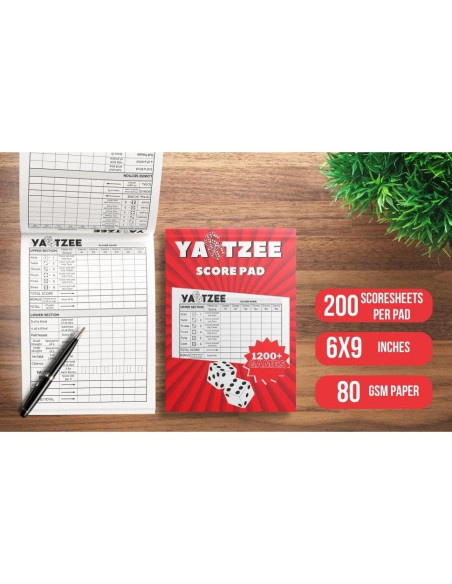 Bloc de Puntuaciones Yahtzee Notewells 100 Hojas 22.8x15.3 cm