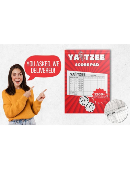 Bloc de Puntuaciones Yahtzee Notewells 100 Hojas 22.8x15.3 cm
