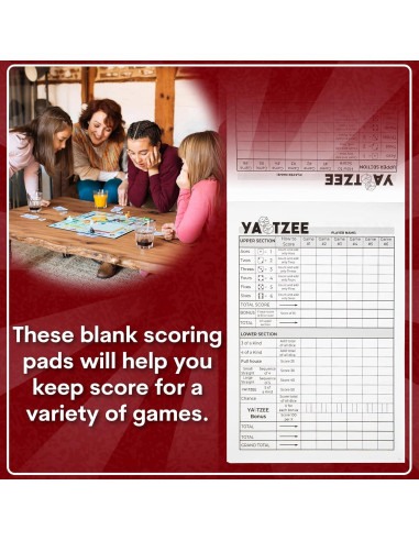 Bloc de Puntuaciones Yahtzee Notewells 100 Hojas 22.8x15.3 cm
