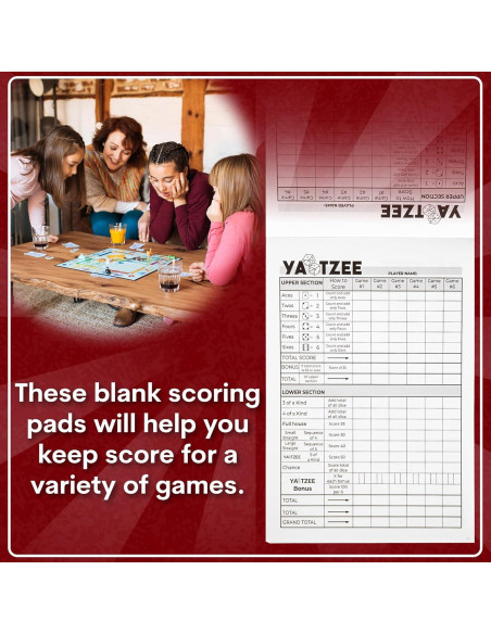 Bloc de Puntuaciones Yahtzee Notewells 100 Hojas 22.8x15.3 cm